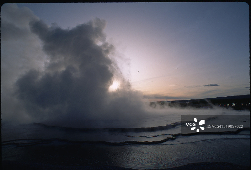 黄石国家公园大喷泉图片素材