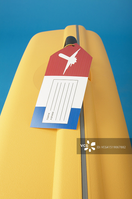 带有法国航空公司标签的行李箱图片素材