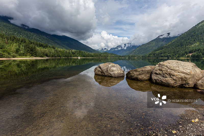 加拿大BC省的三谷湖图片素材