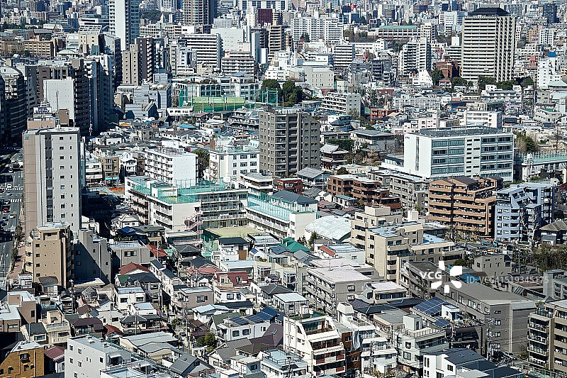 东京台东区密集的建筑群图片素材