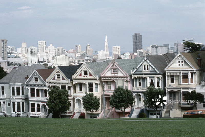 旧金山的排屋图片素材