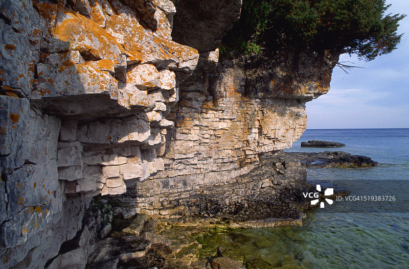 安大略省布鲁斯半岛国家公园格鲁吉亚湾海岸线图片素材