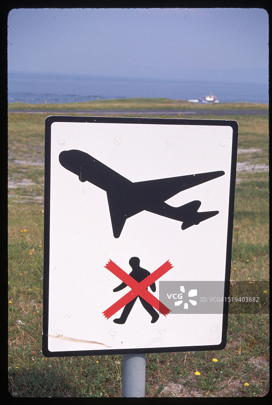 爱尔兰阿伦群岛警告标志图片素材