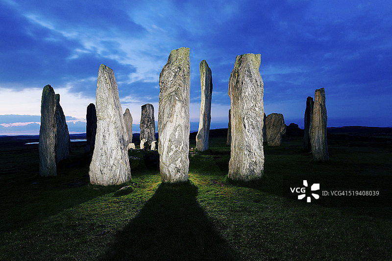 卡拉尼斯立石，苏格兰图片素材