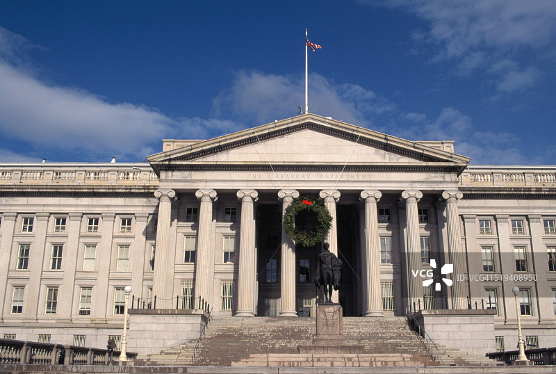 圣诞节的财政大楼图片素材