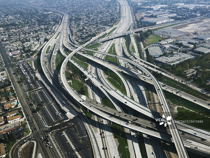 高速公路立交桥航拍图片素材