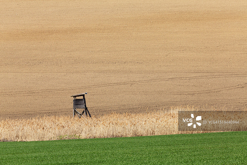 田野里的狩猎者高位座图片素材