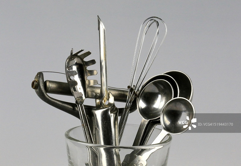 银色厨房用具图片素材