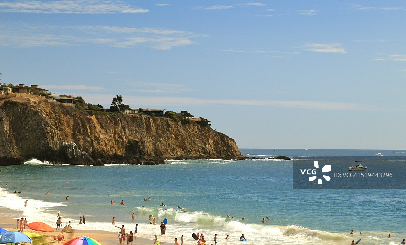 美国加利福尼亚州纽波特海岸水晶湾州立公园图片素材