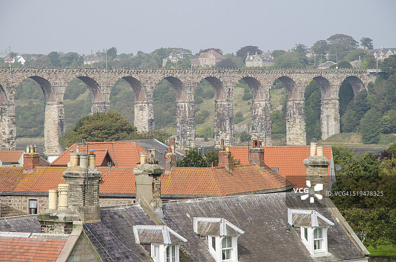 横跨贝里克-特威德的皇家边境大桥图片素材