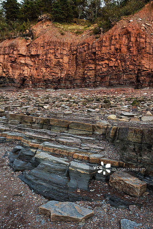 米纳斯盆地的沉积地层图片素材