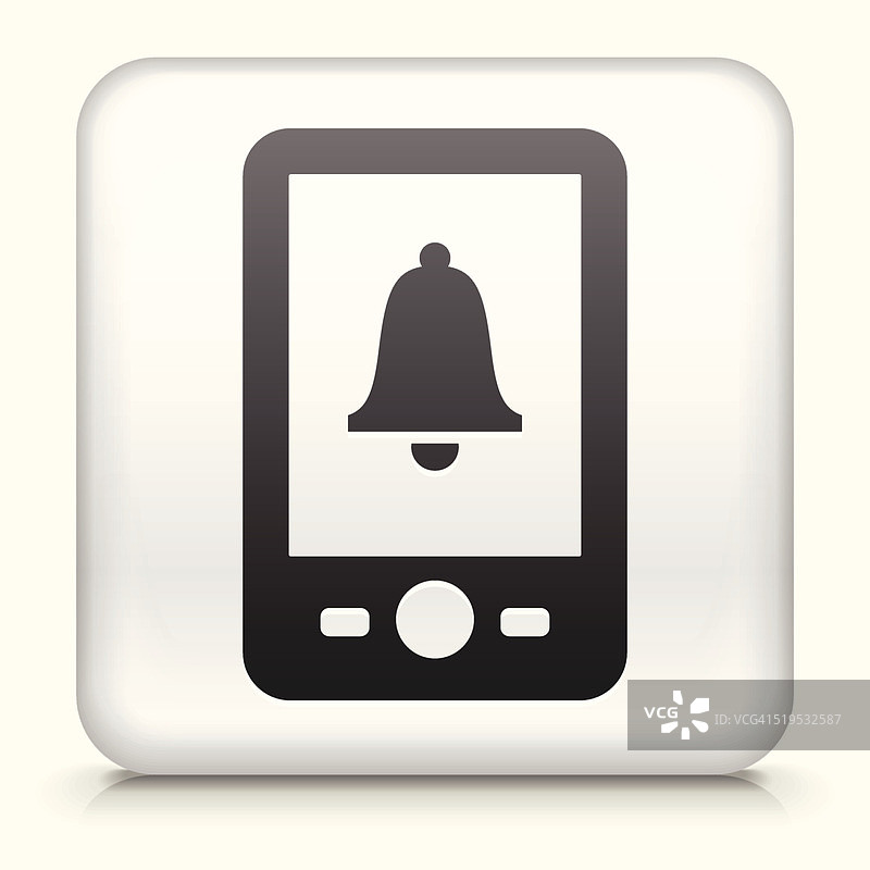电话铃铛方块按钮免版税矢量图图片素材