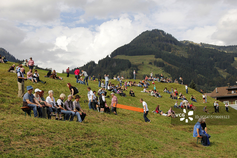 巴伐利亚阿尔高地区的Viehscheid观众图片素材