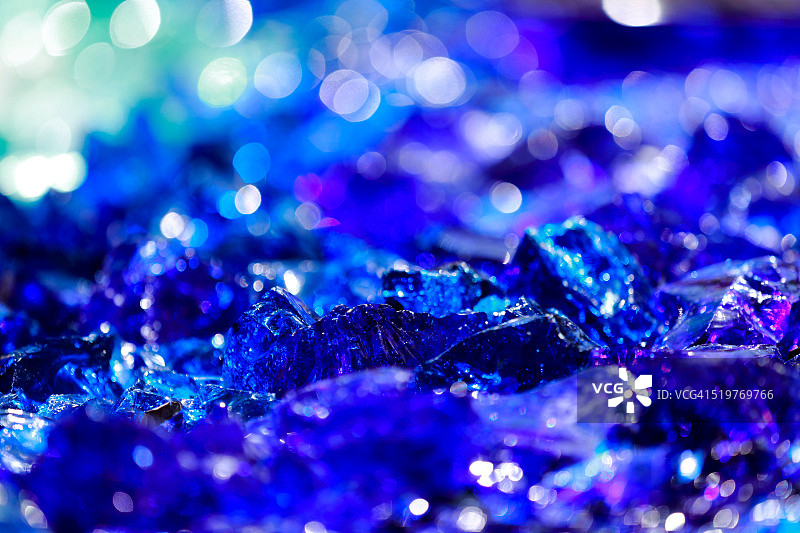 蓝色碎玻璃图片素材