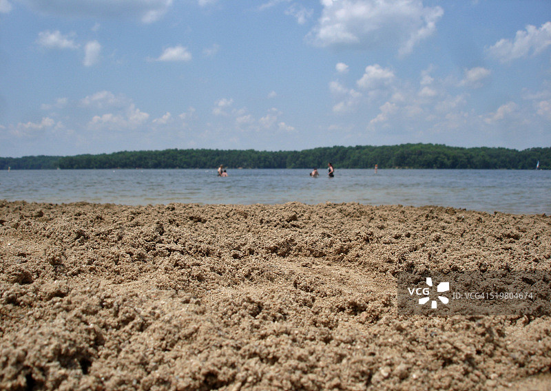 湖岸沙滩特写图片素材
