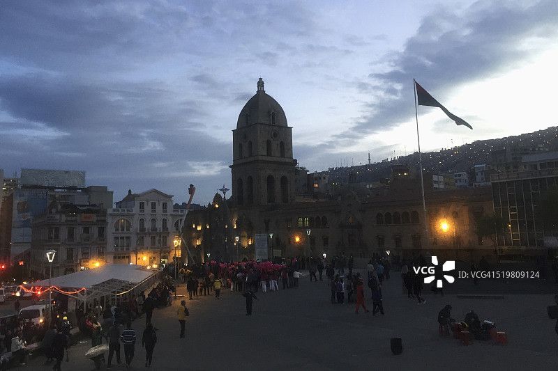 玻利维亚拉巴斯圣弗朗西斯科教堂图片素材