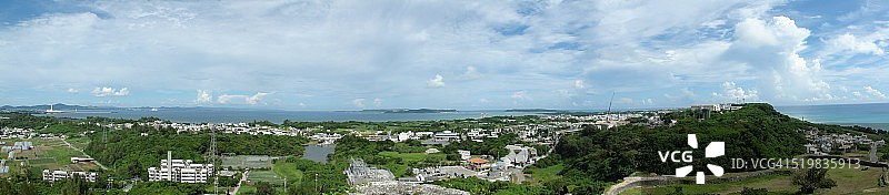 从胜连城遗址看冲绳全景图片素材