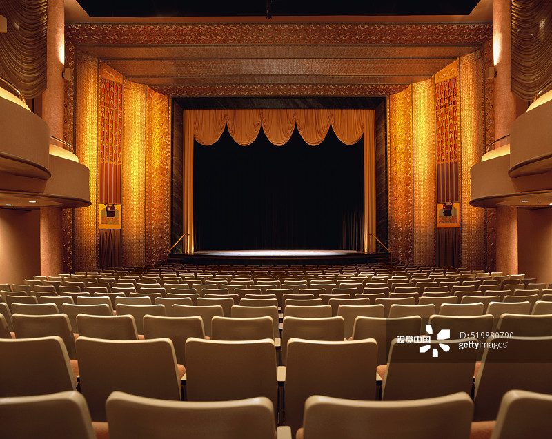 空歌剧院座位和舞台图片素材