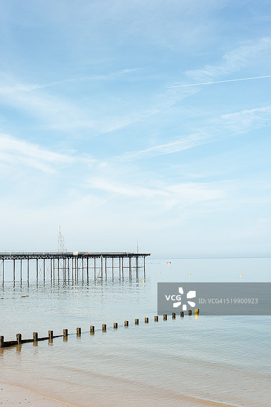 科尔温湾维多利亚码头图片素材