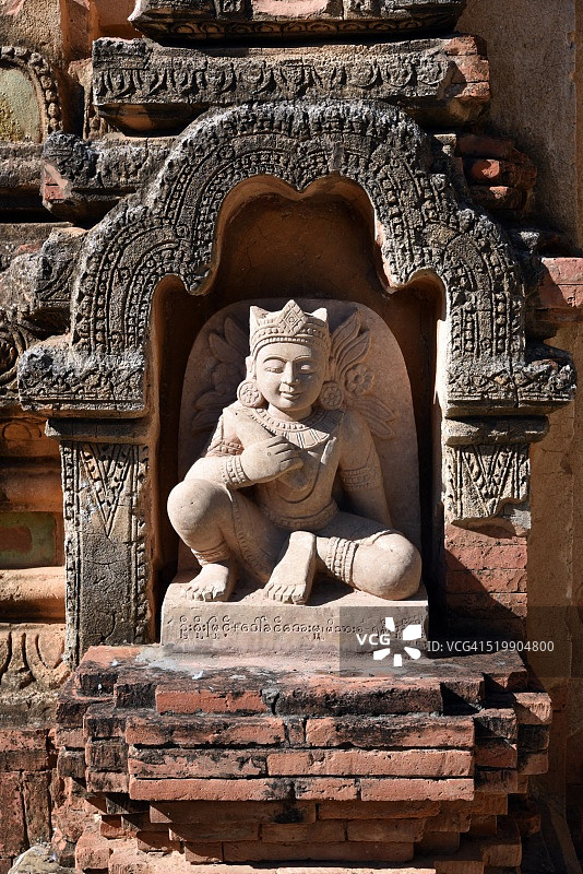 勃固联合国教科文组织佛寺的梯罗敏罗雕塑，缅甸图片素材