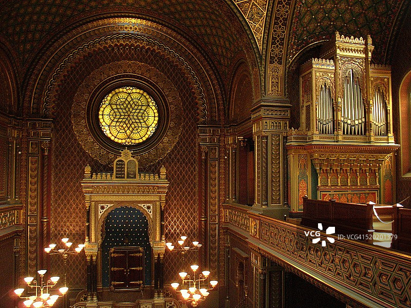 布拉格的西班牙犹太教堂图片素材
