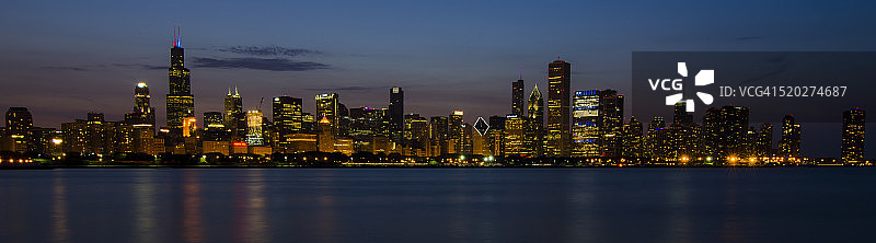 芝加哥天际线图片素材