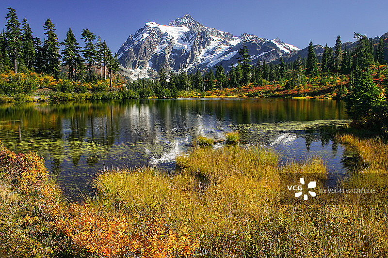 画镜湖的秋天图片素材