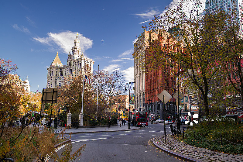 曼哈顿的秋色图片素材