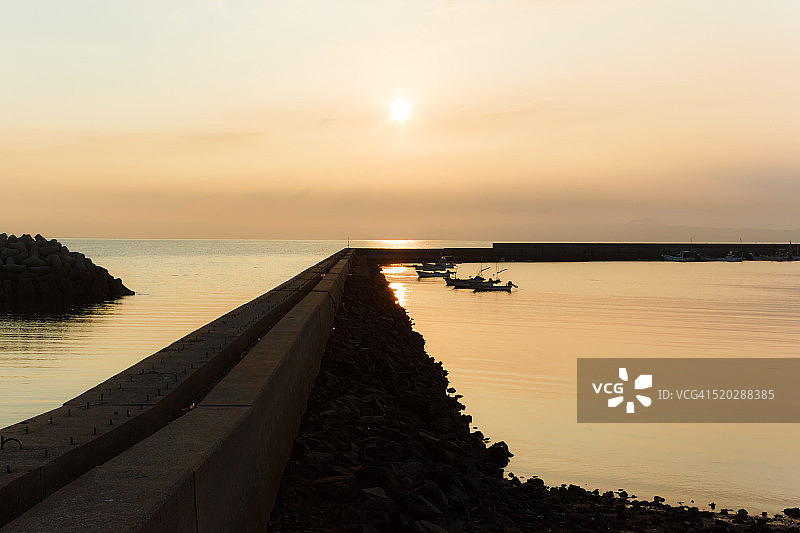 日本长崎岛原湾的清晨景色图片素材