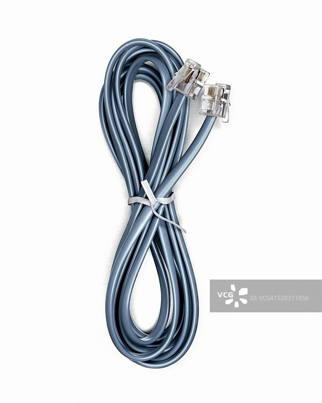 缠绕的电话线图片素材