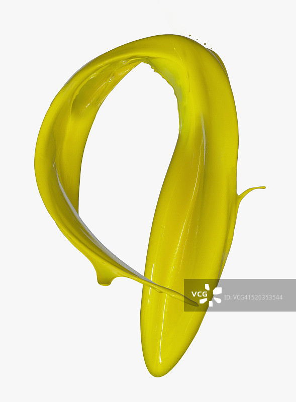 半空中的黄色油漆图片素材