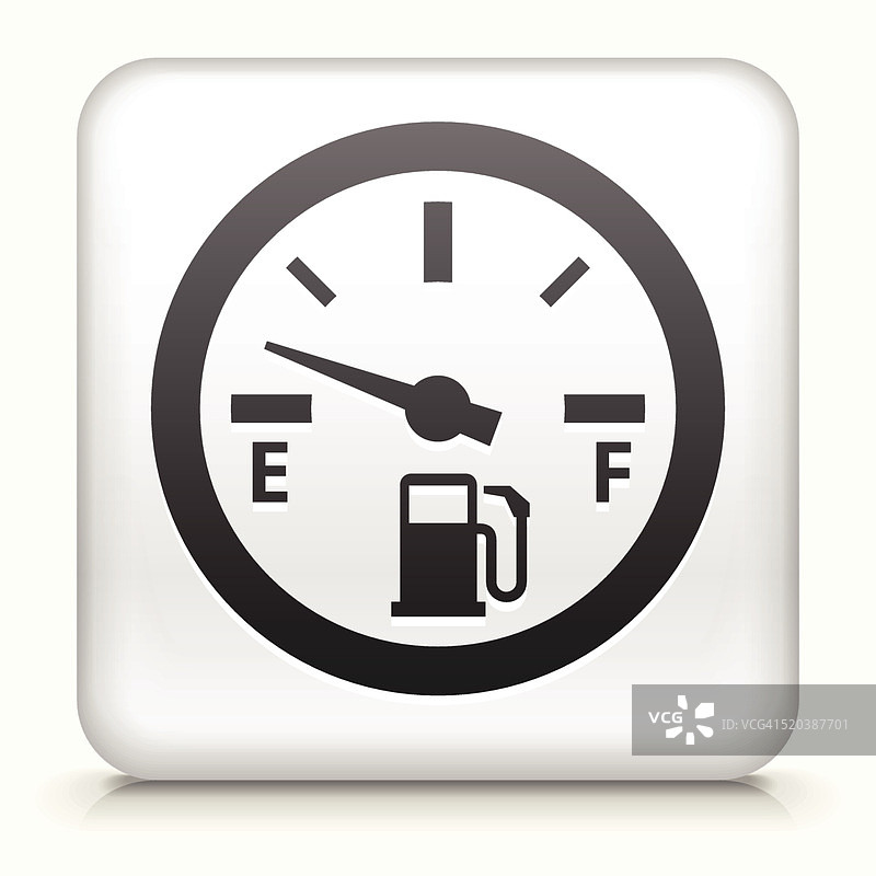 带有空白油量表的方形按钮图片素材