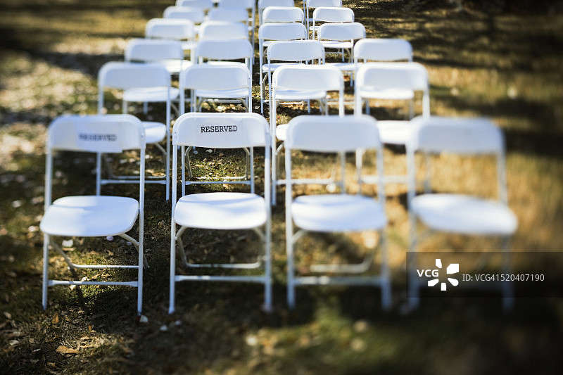 为婚礼宾客准备的椅子图片素材