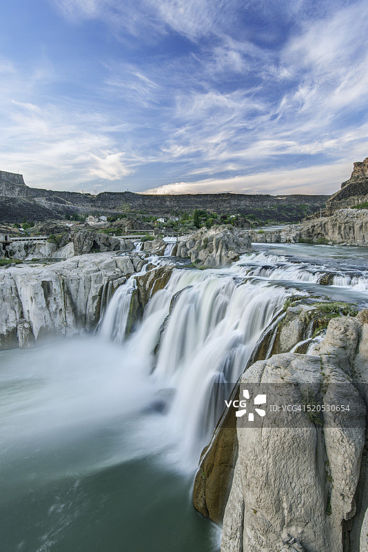 肖肖尼瀑布图片素材