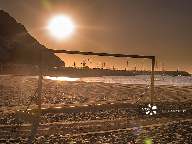 黎明时分的圣何塞村海滩图片素材