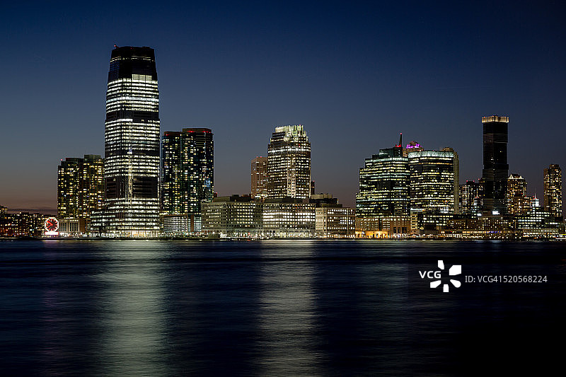 泽西市夜景图片素材