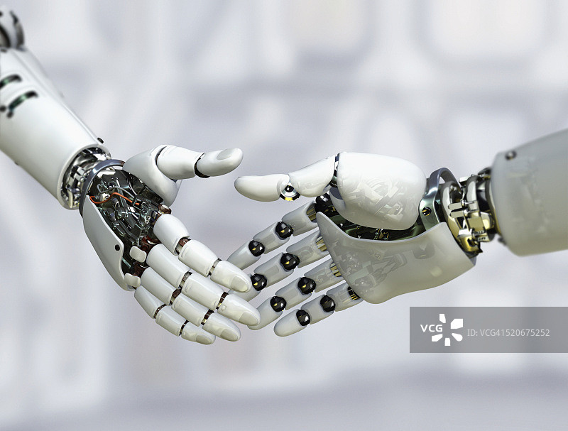 机械握手图片素材