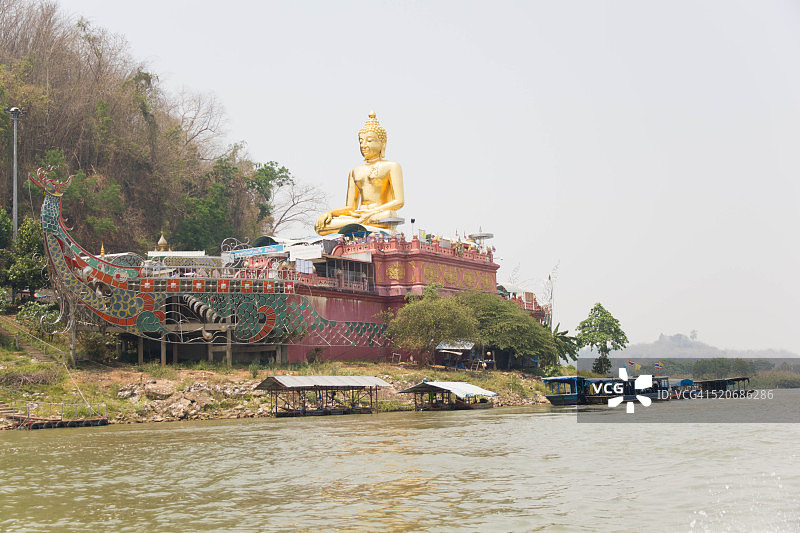 泰国、老挝和缅甸交汇的金三角地区图片素材