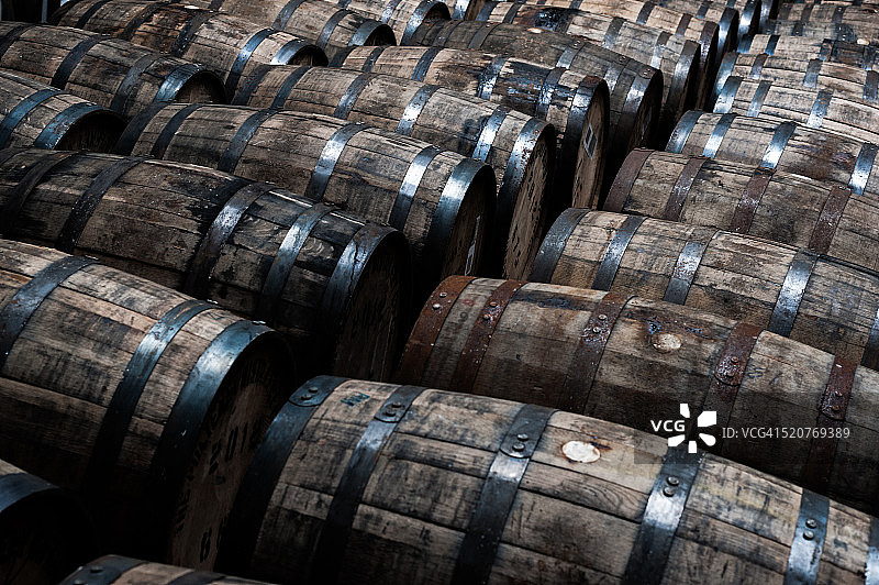 苏格兰威士忌酒桶图片素材