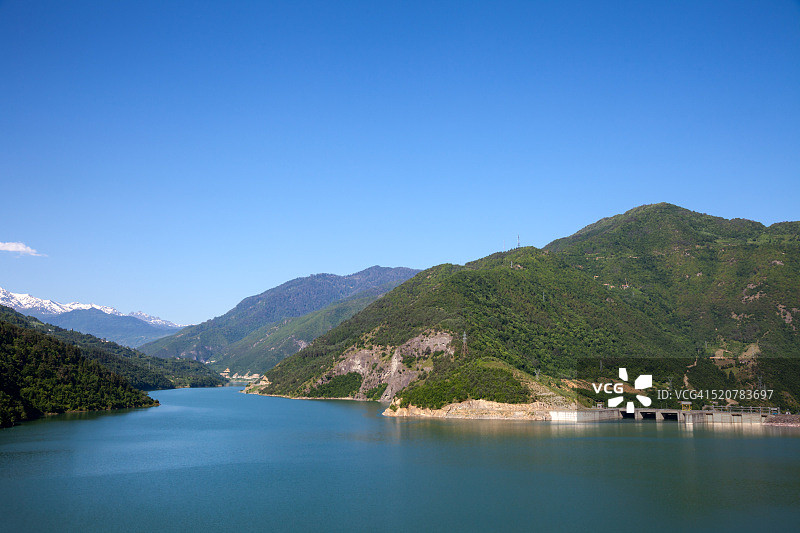 土耳其科鲁河上的水坝和水库图片素材