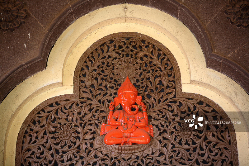 象头神像：印度沙胡·马哈拉杰王宫雕刻图片素材