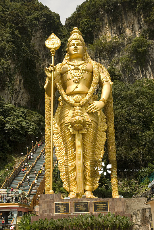 黑风洞穆卢干金色雕像，吉隆坡，马来西亚，亚洲图片素材