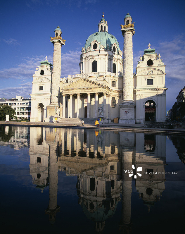 奥地利维也纳圣查尔斯教堂图片素材