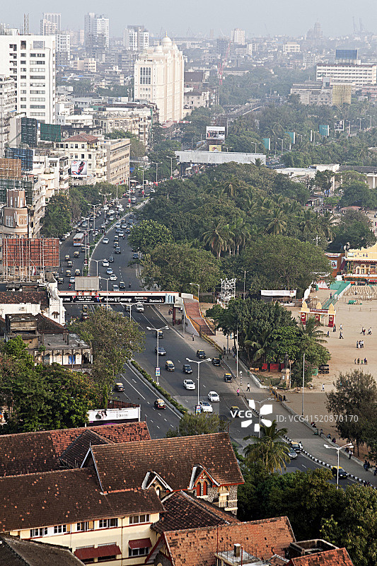 印度马哈拉施特拉邦孟买的吉尔冈乔帕蒂海滩图片素材