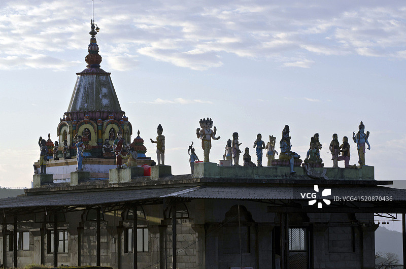 印度马哈拉施特拉邦戈尔哈布尔的Gagangiri Maharaj寺庙图片素材