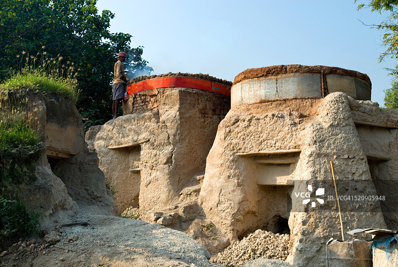 印度泰米尔纳德邦戈印拜陀的石灰窑图片素材