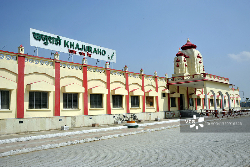 印度中央邦克久拉霍火车站图片素材