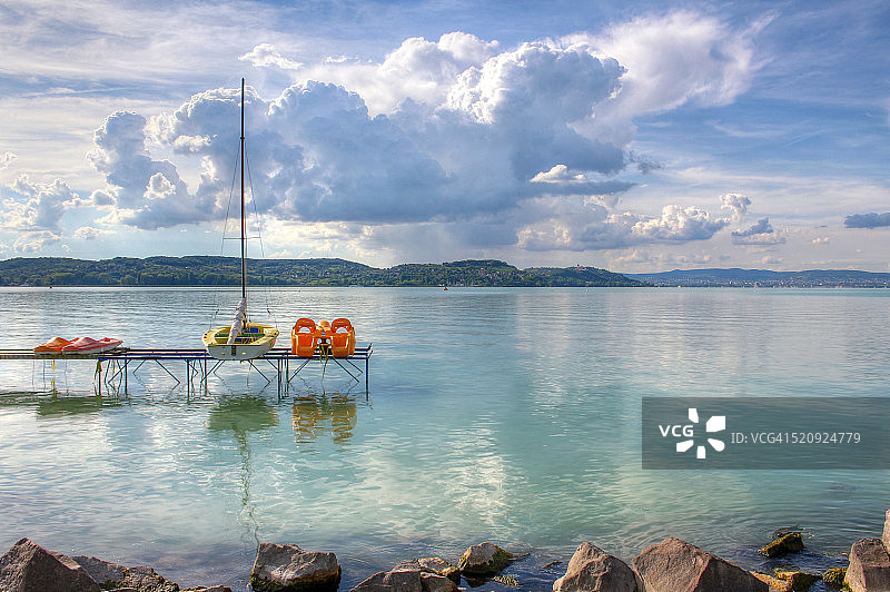 巴拉顿湖HDR海滩风光图片素材