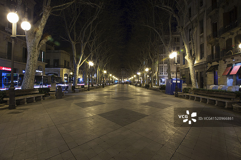夜幕下的玻恩大道图片素材