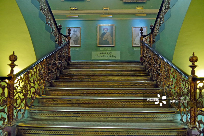 印度孟买巴乌·达吉·拉德博物馆的铸铁楼梯图片素材